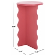 Safavieh Lilith Wavy Wood Accent Table in Rose