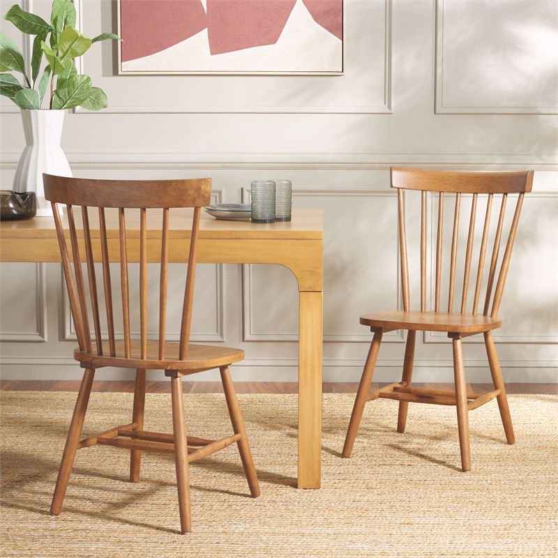 Safavieh Parker Wood Spindle Dining Chair (Set Of 2) in Walnut