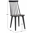 Safavieh Burris Wood Side Chair in Matte Black