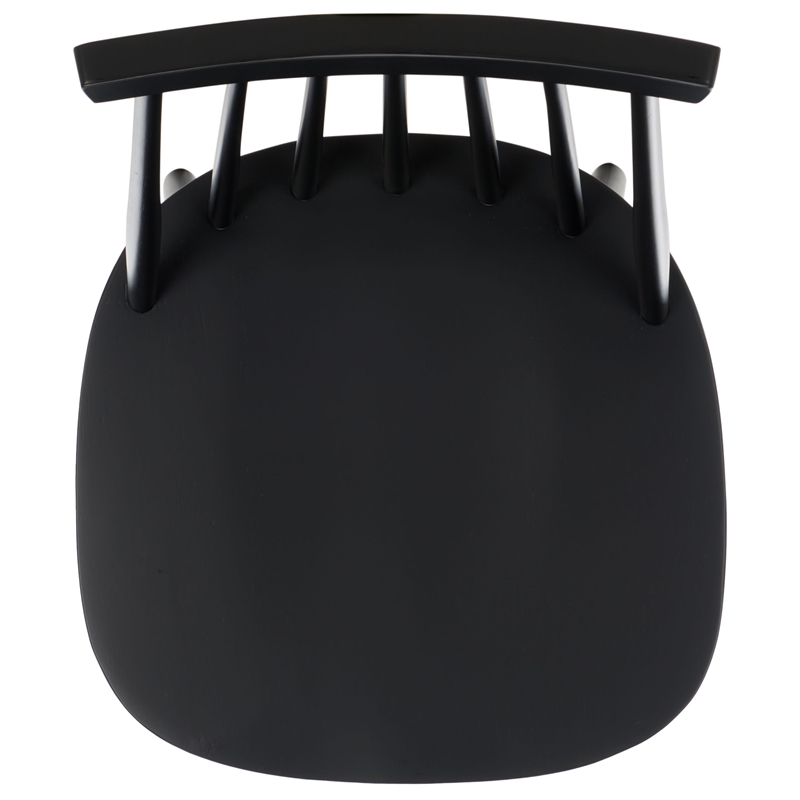 Safavieh Burris Wood Side Chair in Matte Black