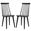 Safavieh Burris Wood Side Chair in Matte Black