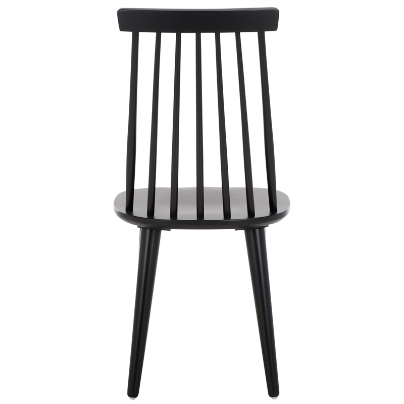Safavieh Burris Wood Side Chair in Matte Black