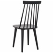 Safavieh Burris Wood Side Chair in Matte Black