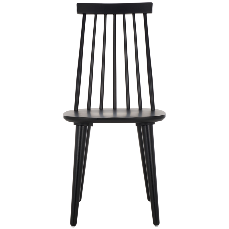 Safavieh Burris Wood Side Chair in Matte Black