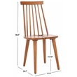 Safavieh Burris Wood Side Chair in Brown