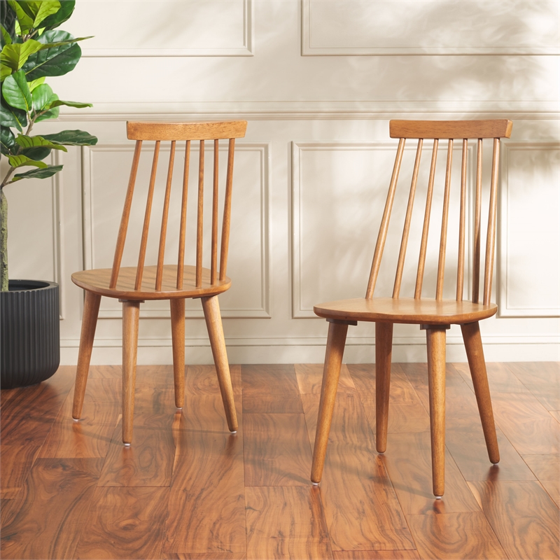 Safavieh Burris Wood Side Chair in Brown