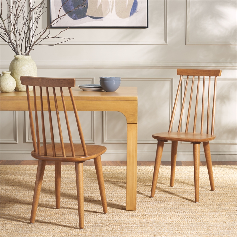 Safavieh Burris Wood Side Chair in Brown