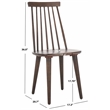 Safavieh Burris Wood Side Chair in Dark Walnut