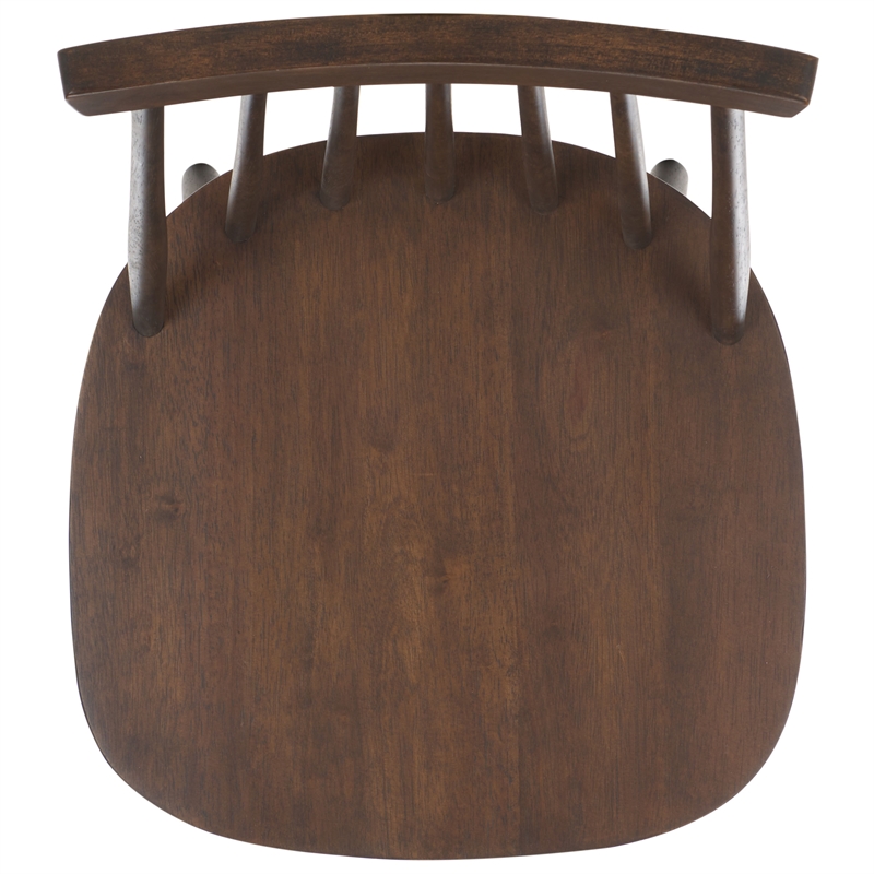 Safavieh Burris Wood Side Chair in Dark Walnut