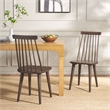 Safavieh Burris Wood Side Chair in Dark Walnut