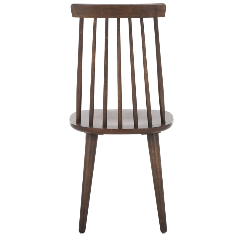 Safavieh Burris Wood Side Chair in Dark Walnut