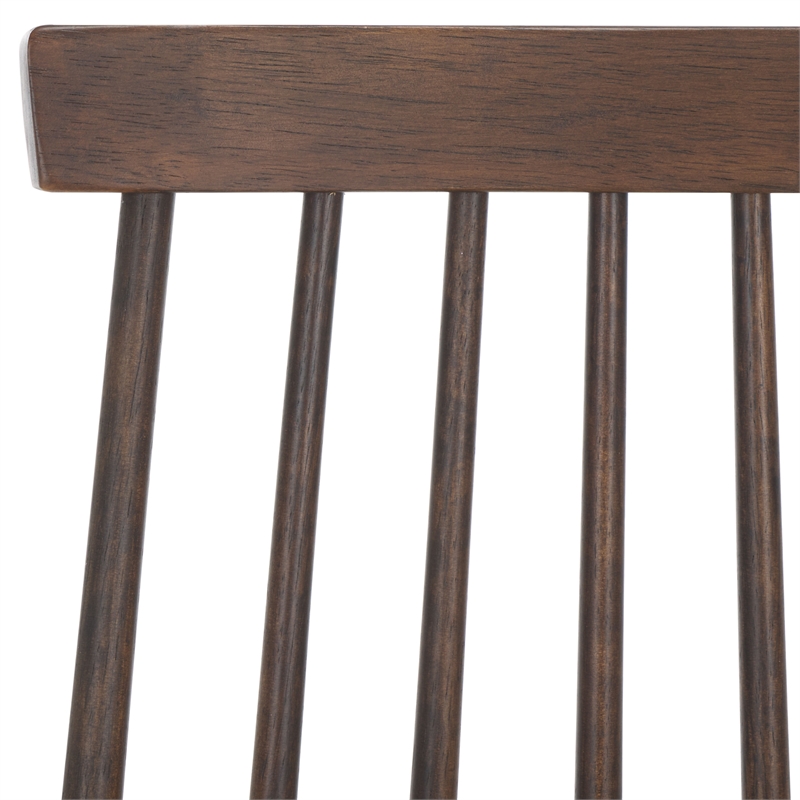 Safavieh Burris Wood Side Chair in Dark Walnut