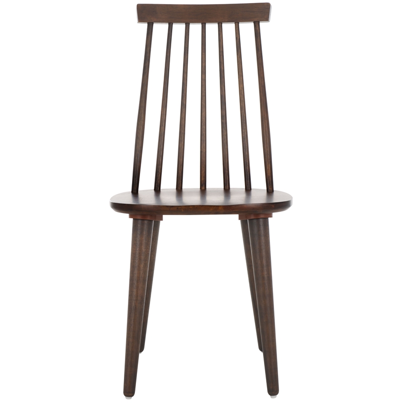 Safavieh Burris Wood Side Chair in Dark Walnut