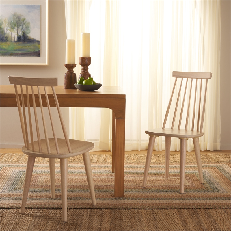 Safavieh Burris Wood Side Chair in White