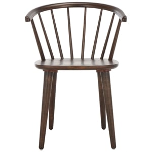 Safavieh Blanchard Wood Side Chair in Dark Walnut