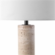 Safavieh Tywin Travertine and Iron Table Lamp in White