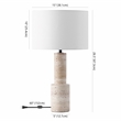 Safavieh Tywin Travertine and Iron Table Lamp in White