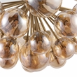 Safavieh Raphaela Glass and Iron Globe Chandelier in Gold / White