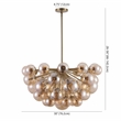 Safavieh Raphaela Glass and Iron Globe Chandelier in Gold / White