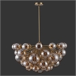 Safavieh Raphaela Glass and Iron Globe Chandelier in Gold / White