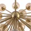 Safavieh Raphaela Glass and Iron Globe Chandelier in Gold / White