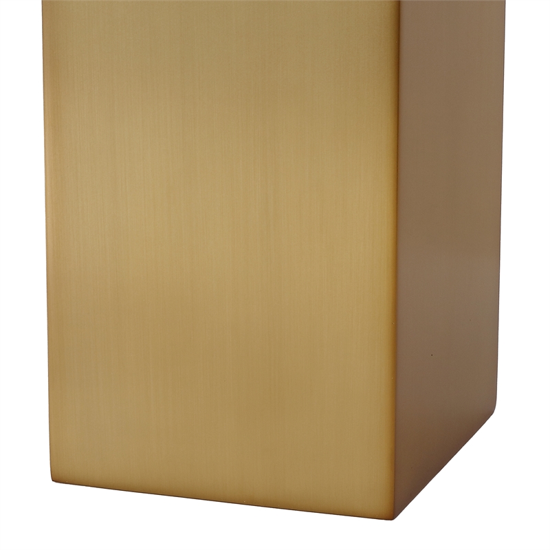 Safavieh Hank Iron Square Table Lamp in Gold / White