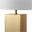 Safavieh Hank Iron Square Table Lamp in Gold / White