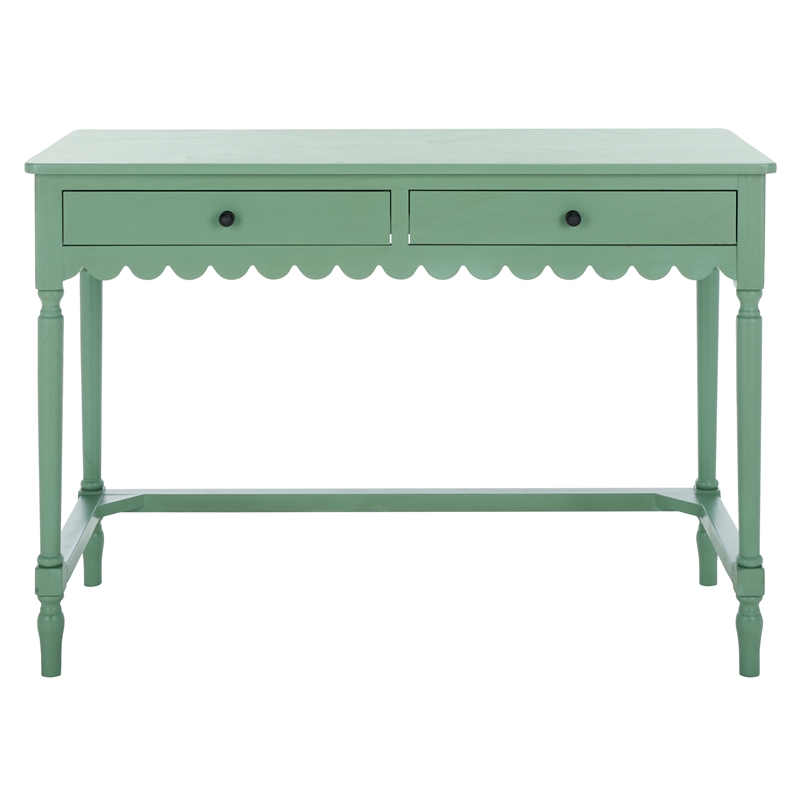 Safavieh Haven Wood 2 Drw Desk in Sage