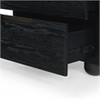 Safavieh Beethoven Solid Wood 2 Drawer Nightstand in Black