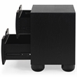 Safavieh Beethoven Solid Wood 2 Drawer Nightstand in Black