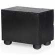 Safavieh Beethoven Solid Wood 2 Drawer Nightstand in Black