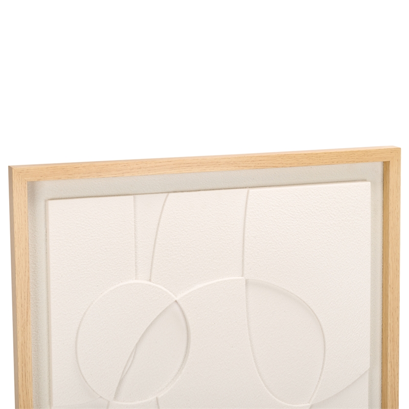 Safavieh Snow Dy Trails Wood and Iron Framed Dimensional Art in White