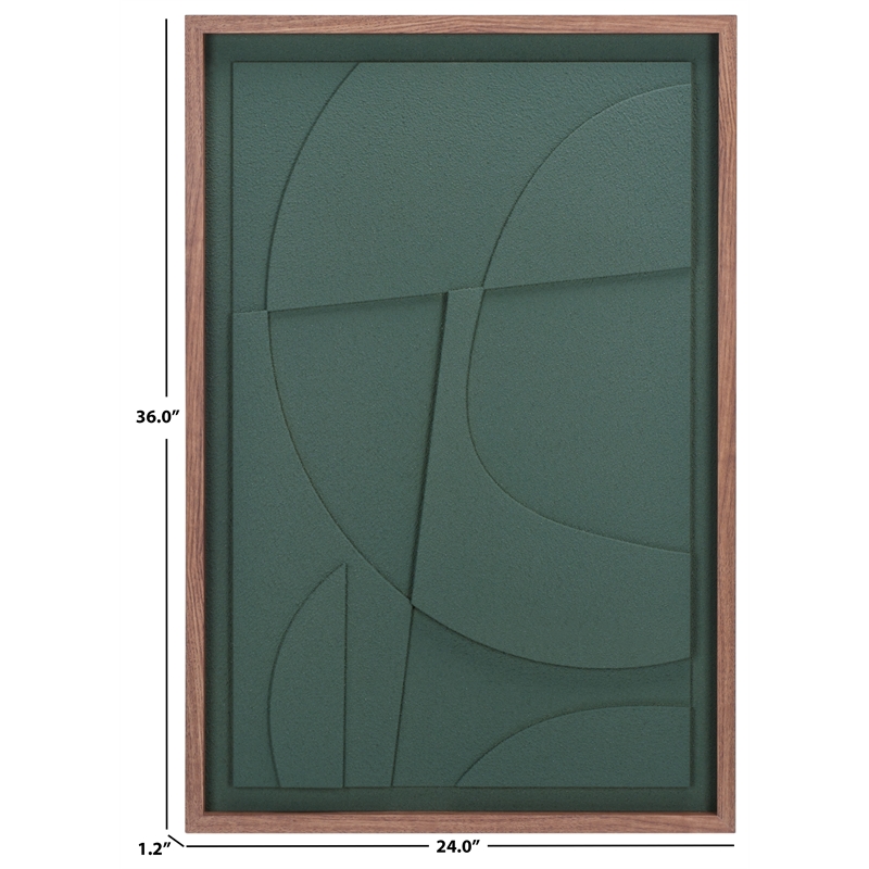Safavieh Natures Edge Wood and Iron Framed Dimensional Art in Green