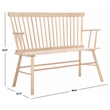 Safavieh Addison Wood Spindleback Settee in White