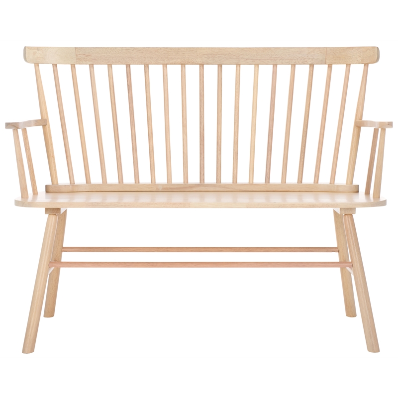 Safavieh Addison Wood Spindleback Settee in White