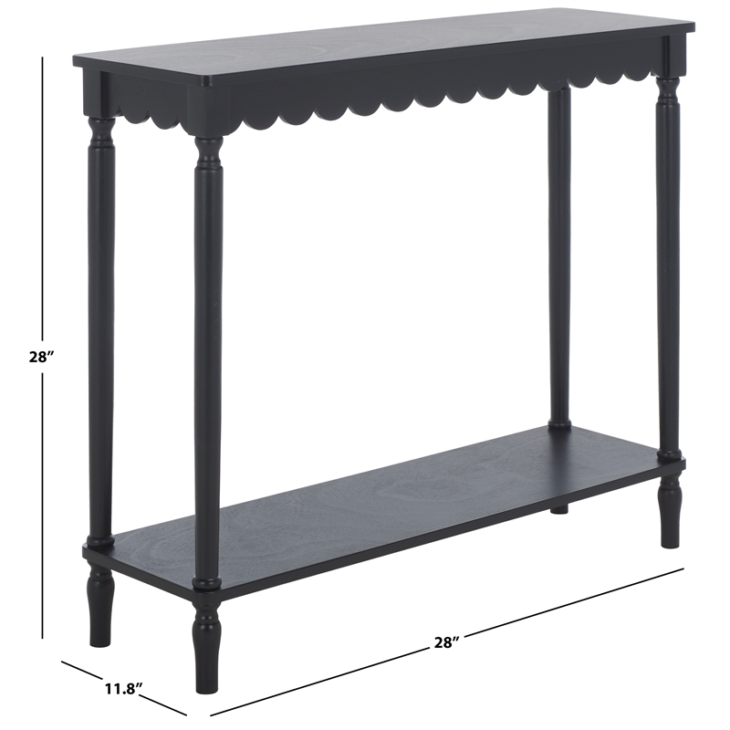 Safavieh Haven Wood Console in Matte Black