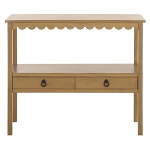 Safavieh Haven Wood Lower 2 Drw Console in Brown