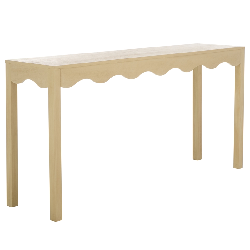 Safavieh Lilith Wavy Wood Console in Natural