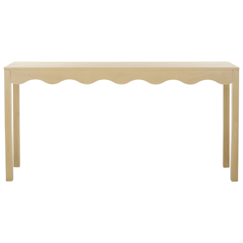 Safavieh Lilith Wavy Wood Console in Natural