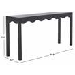 Safavieh Lilith Wavy Wood Console in Matte Black