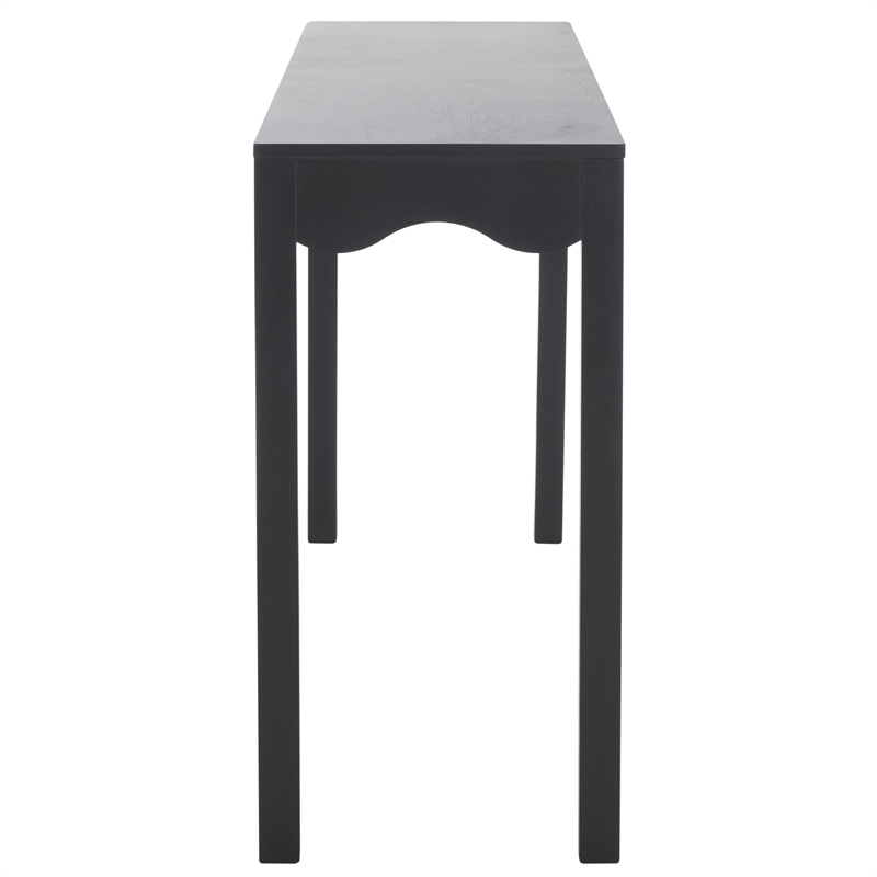 Safavieh Lilith Wavy Wood Console in Matte Black