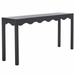 Safavieh Lilith Wavy Wood Console in Matte Black