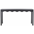 Safavieh Lilith Wavy Wood Console in Matte Black
