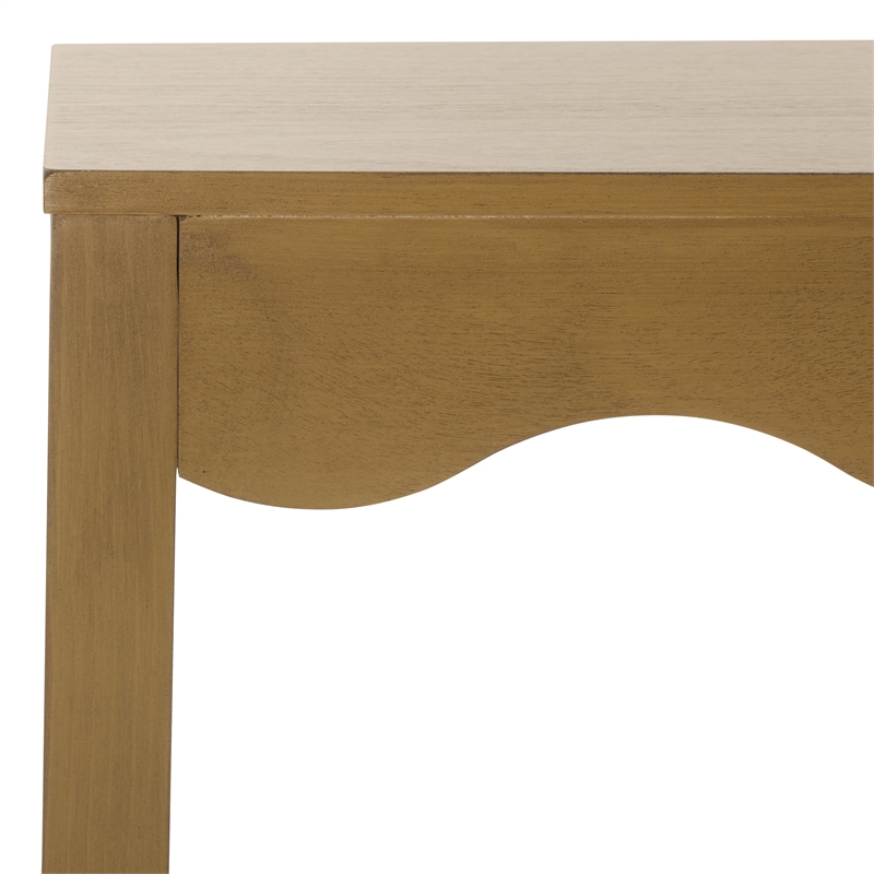 Safavieh Lilith Wavy Wood Console in Brown