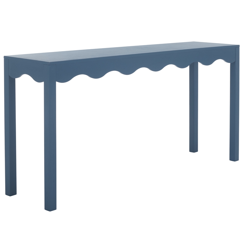 Safavieh Lilith Wavy Wood Console in Blue