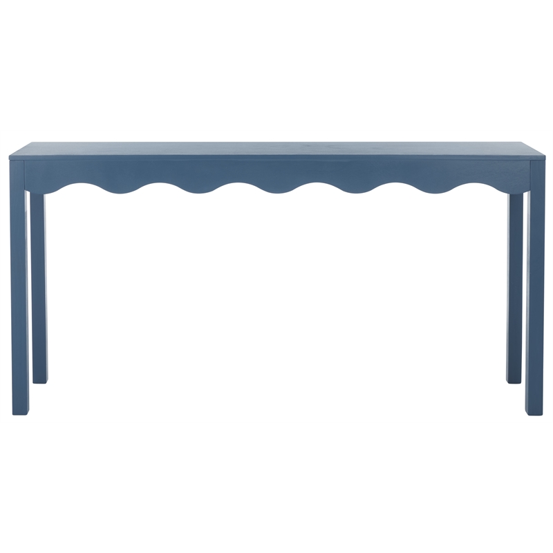 Safavieh Lilith Wavy Wood Console in Blue