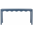 Safavieh Lilith Wavy Wood Console in Blue