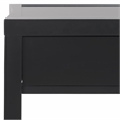 Safavieh Berlynne Wood and Banana Stem Shelf Nightstand in Black / Natural