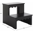 Safavieh Haven Wood 2 Step Stool  in Matte Black