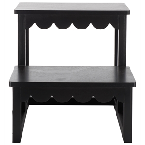 Safavieh Haven Wood 2 Step Stool  in Matte Black